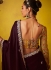 Wine glass tissue sequins embroidered wedding saree with blouse 2160